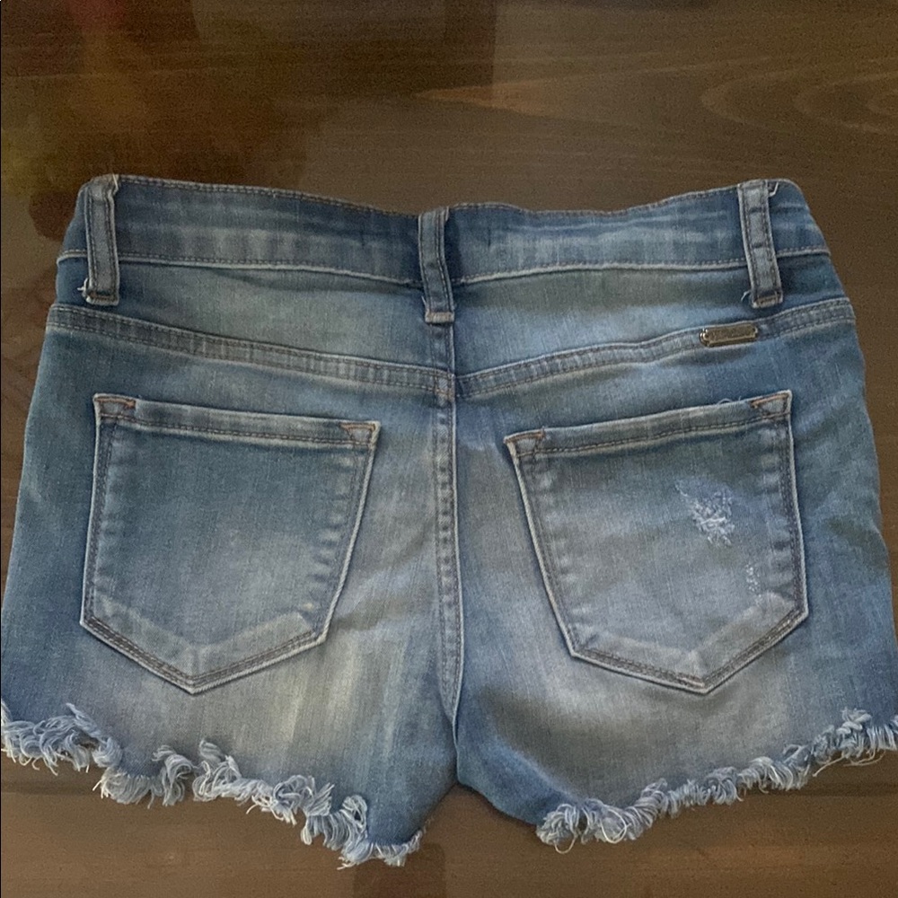 KanCan Blue Jean Shorts Distressed Frayed Hem